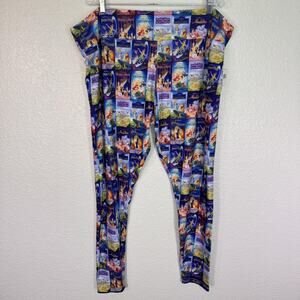 Disney Parks Leggings Womens 2XL 90s Movie Poster Print Stretch Classics NEW
